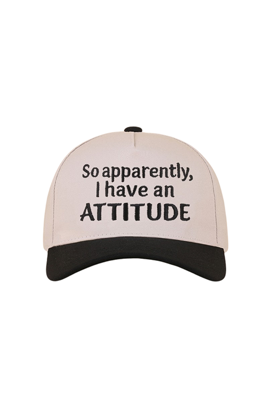"So Apparently, I Have An Attitude" Ball Cap-Black-[option4]-[option5]-Cute-Trendy-Shop-Womens-Boutique-Clothing-Store