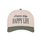 "Happy Wife, Happy Life" Two-Tone Cap-Forest Green-Cute-Trendy-Shop-Womens-Boutique-Clothing-Store
