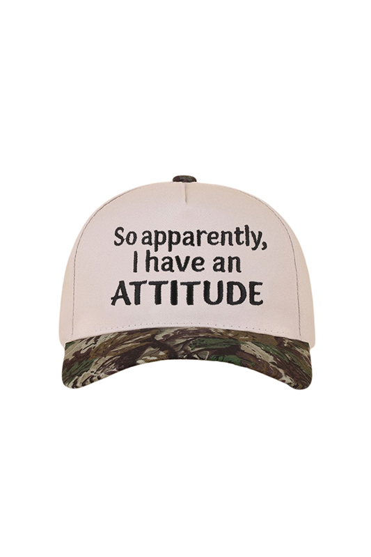 "So Apparently, I Have An Attitude" Ball Cap-Camo-[option4]-[option5]-Cute-Trendy-Shop-Womens-Boutique-Clothing-Store