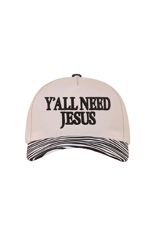 "Y'all Need Jesus" Canvas Baseball Cap