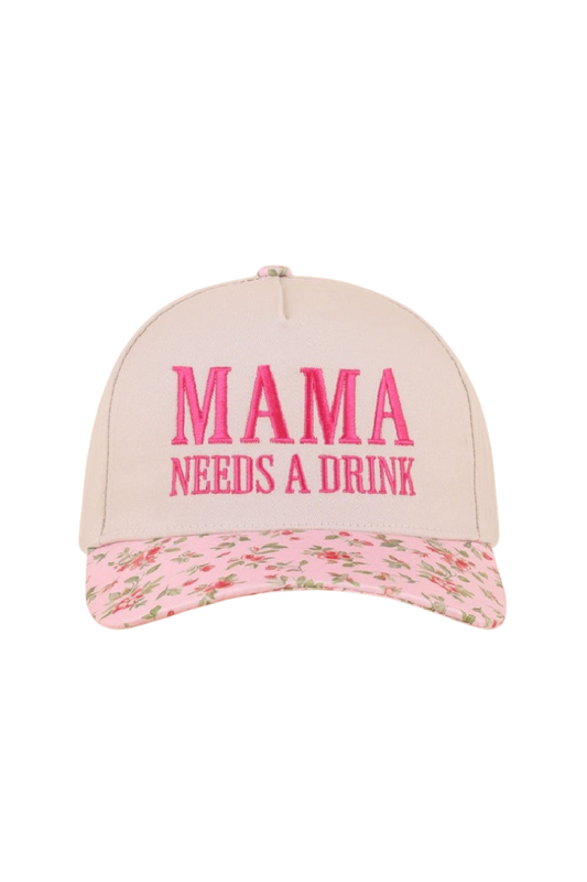 Mama Needs A Drink Cap-Floral-[option4]-[option5]-Cute-Trendy-Shop-Womens-Boutique-Clothing-Store