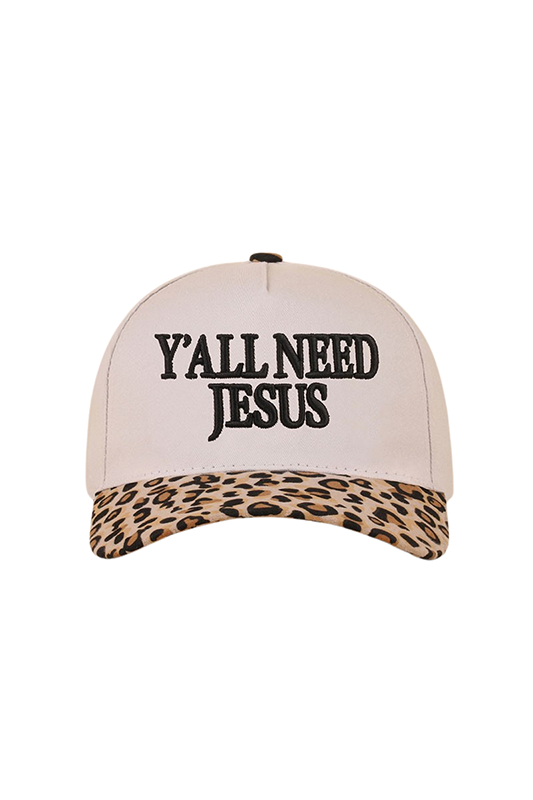 "Y'all Need Jesus" Canvas Baseball Cap