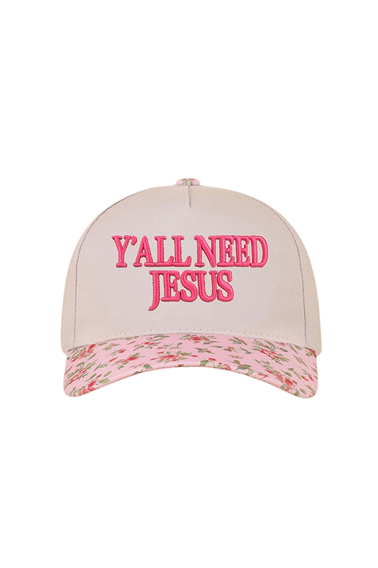 "Y'all Need Jesus" Canvas Baseball Cap