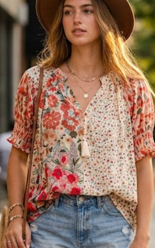 Floral Charm Top-[option4]-[option5]-Cute-Trendy-Shop-Womens-Boutique-Clothing-Store