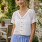 Whisper Lace Crochet V-Neck Blouse-[option4]-[option5]-Cute-Trendy-Shop-Womens-Boutique-Clothing-Store