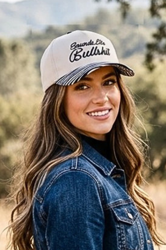 "Sounds Like Bullsh*t" Ballcap-Zebra-[option4]-[option5]-Cute-Trendy-Shop-Womens-Boutique-Clothing-Store