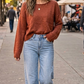 Cozy Casual Dropped Shoulder Knit Sweater-Cute-Trendy-Shop-Womens-Boutique-Clothing-Store
