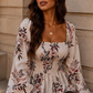 Autumn Garden Smocked Bodice Peplum Blouse-Beige-SMALL-Cute-Trendy-Shop-Womens-Boutique-Clothing-Store