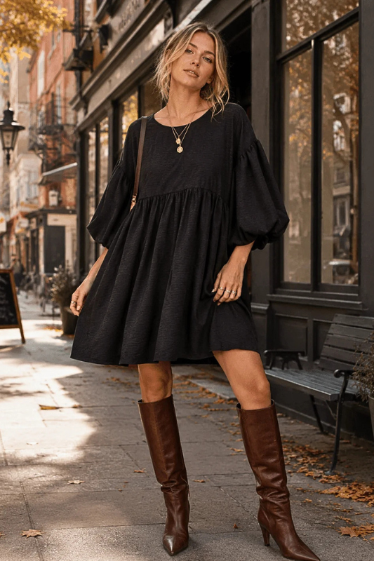The Midnight Puff Tiered Mini-Cute-Trendy-Shop-Womens-Boutique-Clothing-Store