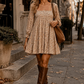 Pumpkin Spice & Everything Floral Mini Dress-Cute-Trendy-Shop-Womens-Boutique-Clothing-Store