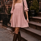 The Scarlett Swiss Dot Mini Dress Pink-Cute-Trendy-Shop-Womens-Boutique-Clothing-Store