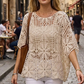 Boho Blossom Crochet Poncho Top-Cute-Trendy-Shop-Womens-Boutique-Clothing-Store