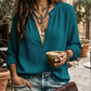 Sunday Soft Waffle Knit Pullover-Blue Teal-SMALL-Cute-Trendy-Shop-Womens-Boutique-Clothing-Store