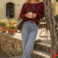 Coastal Breeze Slouchy Boat Neck Knit-Burgundy-SMALL-Cute-Trendy-Shop-Womens-Boutique-Clothing-Store