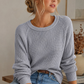 The Everyday Waffle Knit Pullover-Light Blue-SMALL-Cute-Trendy-Shop-Womens-Boutique-Clothing-Store