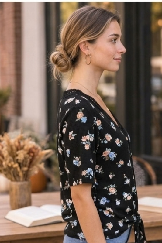Whispering Wilflower Floral Blouse-Cute-Trendy-Shop-Womens-Boutique-Clothing-Store