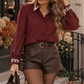 Heritage Vine Embroidered Blouse-Burgundy-SMALL-Cute-Trendy-Shop-Womens-Boutique-Clothing-Store