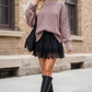 Bonfire Nights Soft Sweater Top-Brown-SMALL/MEDIUM-Cute-Trendy-Shop-Womens-Boutique-Clothing-Store