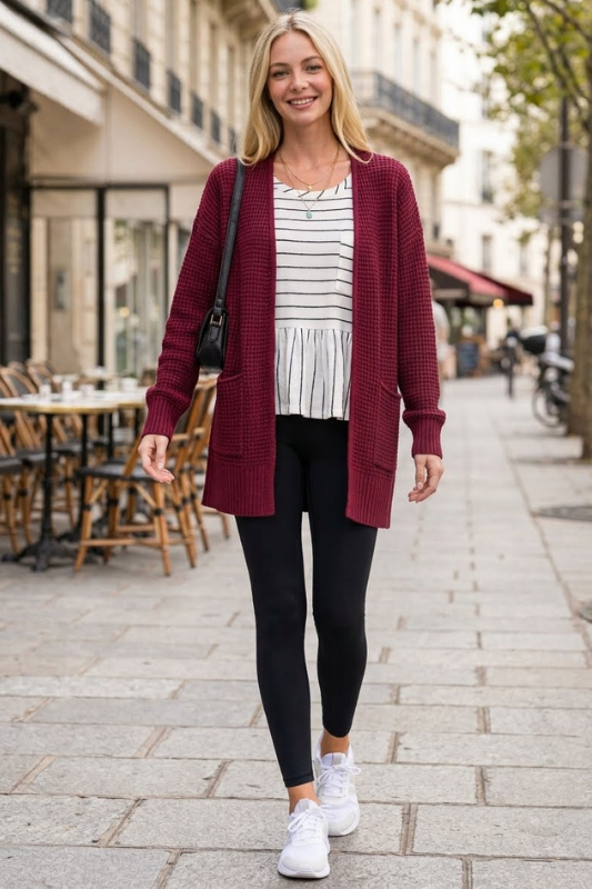 Sunday Morning Open Cardigan-Burgundy-SMALL-Cute-Trendy-Shop-Womens-Boutique-Clothing-Store