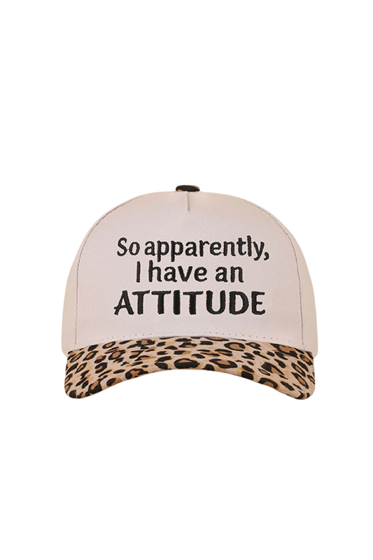 "So Apparently, I Have An Attitude" Ball Cap-Leopard-[option4]-[option5]-Cute-Trendy-Shop-Womens-Boutique-Clothing-Store