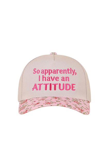 "So Apparently, I Have An Attitude" Ball Cap-Floral-[option4]-[option5]-Cute-Trendy-Shop-Womens-Boutique-Clothing-Store