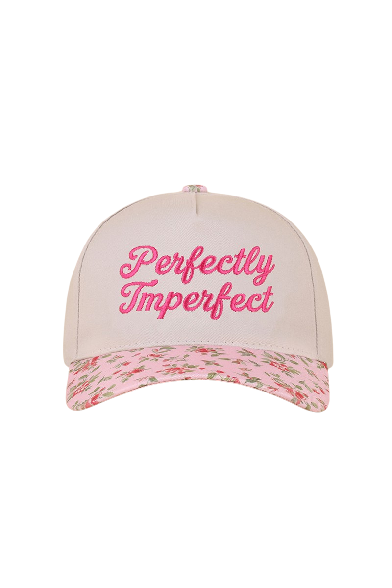 "Perfectly Imperfect" Ball Cap-Floral-[option4]-[option5]-Cute-Trendy-Shop-Womens-Boutique-Clothing-Store