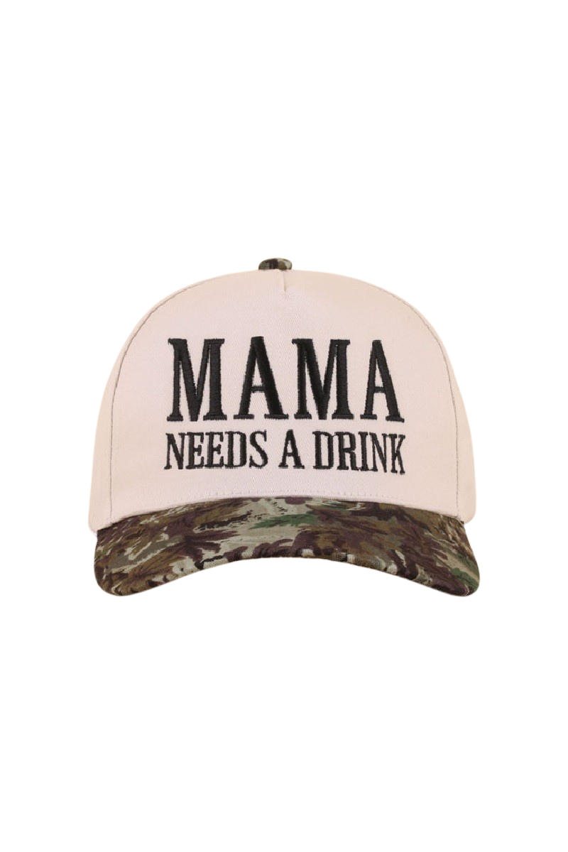 Mama Needs A Drink Cap-Camo-[option4]-[option5]-Cute-Trendy-Shop-Womens-Boutique-Clothing-Store
