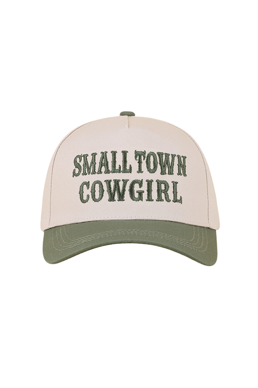 'Small Town Cowgirl" Ball Cap-Forest-[option4]-[option5]-Cute-Trendy-Shop-Womens-Boutique-Clothing-Store