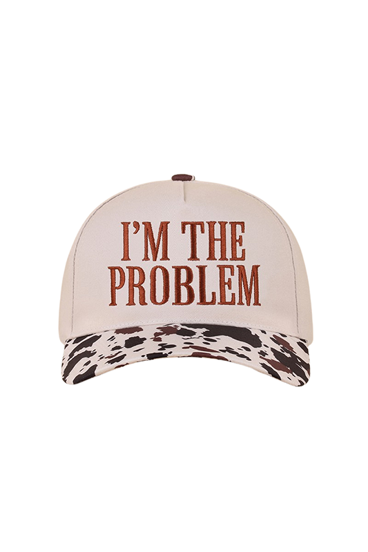 I'm The Problem Baseball Cap-Cow-[option4]-[option5]-Cute-Trendy-Shop-Womens-Boutique-Clothing-Store