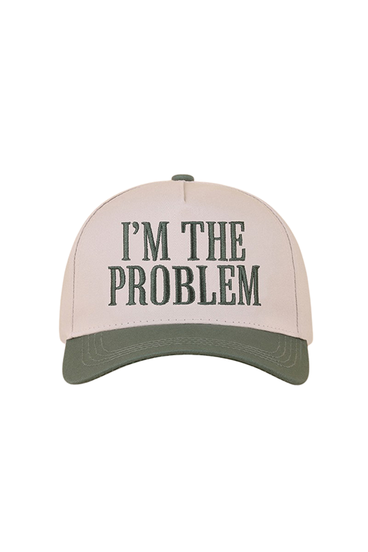 I'm The Problem Baseball Cap-Forest Green-[option4]-[option5]-Cute-Trendy-Shop-Womens-Boutique-Clothing-Store