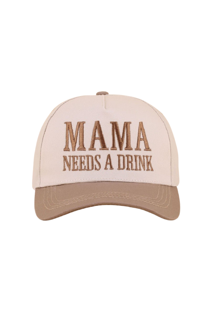 Mama Needs A Drink Cap-Mocha-[option4]-[option5]-Cute-Trendy-Shop-Womens-Boutique-Clothing-Store