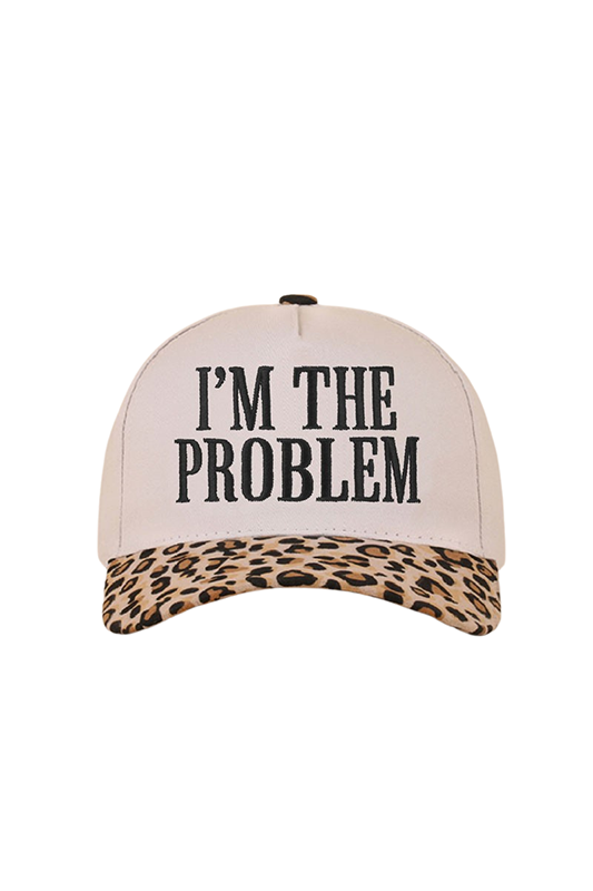 I'm The Problem Baseball Cap-Leopard-[option4]-[option5]-Cute-Trendy-Shop-Womens-Boutique-Clothing-Store