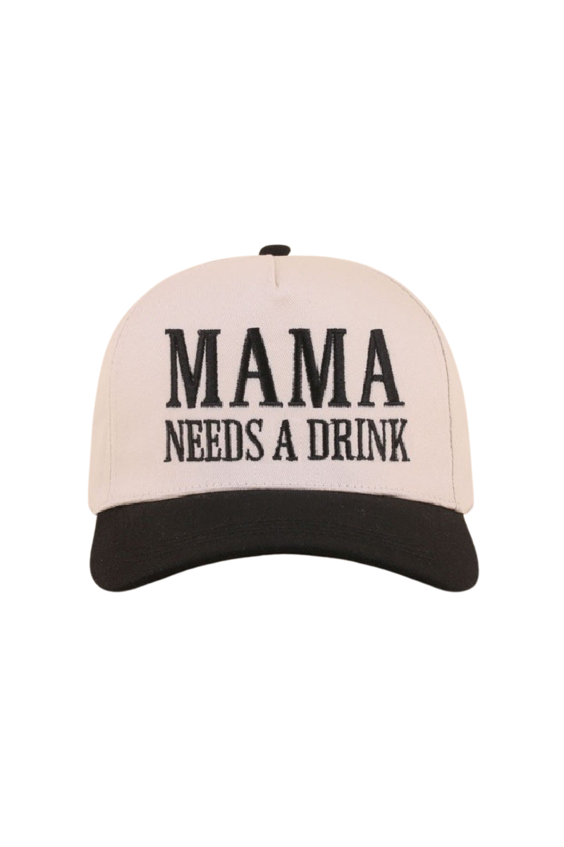 Mama Needs A Drink Cap-Black-[option4]-[option5]-Cute-Trendy-Shop-Womens-Boutique-Clothing-Store