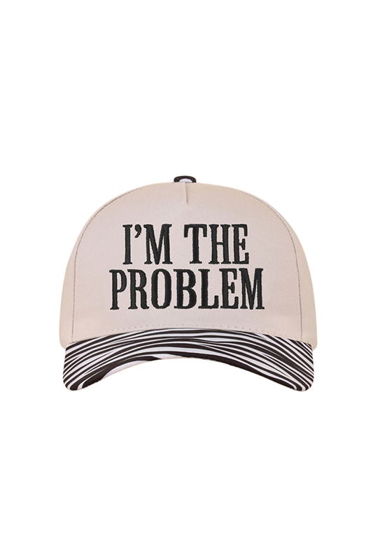 I'm The Problem Baseball Cap-Zebra-[option4]-[option5]-Cute-Trendy-Shop-Womens-Boutique-Clothing-Store