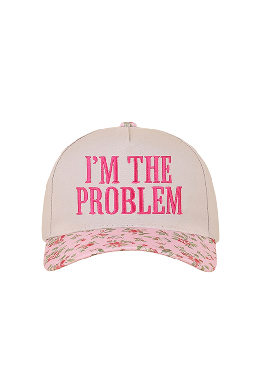 I'm The Problem Baseball Cap-Floral-[option4]-[option5]-Cute-Trendy-Shop-Womens-Boutique-Clothing-Store