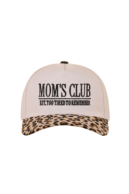 "Mom's Club" Ball Cap-Leopard-[option4]-[option5]-Cute-Trendy-Shop-Womens-Boutique-Clothing-Store