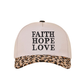 "Faith Hope Love" Two-Tone Ball Cap-Leopard-[option4]-[option5]-Cute-Trendy-Shop-Womens-Boutique-Clothing-Store