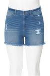 Oh My Medium Blue Denim Plus Size Shorts-[option4]-[option5]-Cute-Trendy-Shop-Womens-Boutique-Clothing-Store