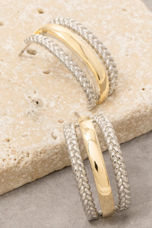 Elegant Style Rope Pattern Hoops-[option4]-[option5]-Cute-Trendy-Shop-Womens-Boutique-Clothing-Store