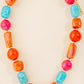 Chunky Marbled Mixed-Bead Statement Necklace-Red-Cute-Trendy-Shop-Womens-Boutique-Clothing-Store