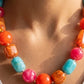 Chunky Marbled Mixed-Bead Statement Necklace-Cute-Trendy-Shop-Womens-Boutique-Clothing-Store