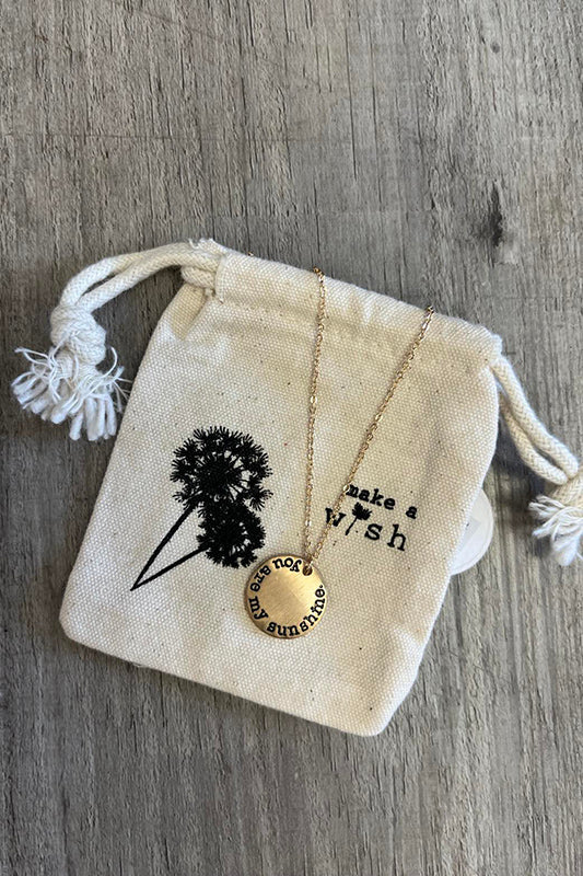 You Are My Sunshine Necklace Gold-[option4]-[option5]-Cute-Trendy-Shop-Womens-Boutique-Clothing-Store