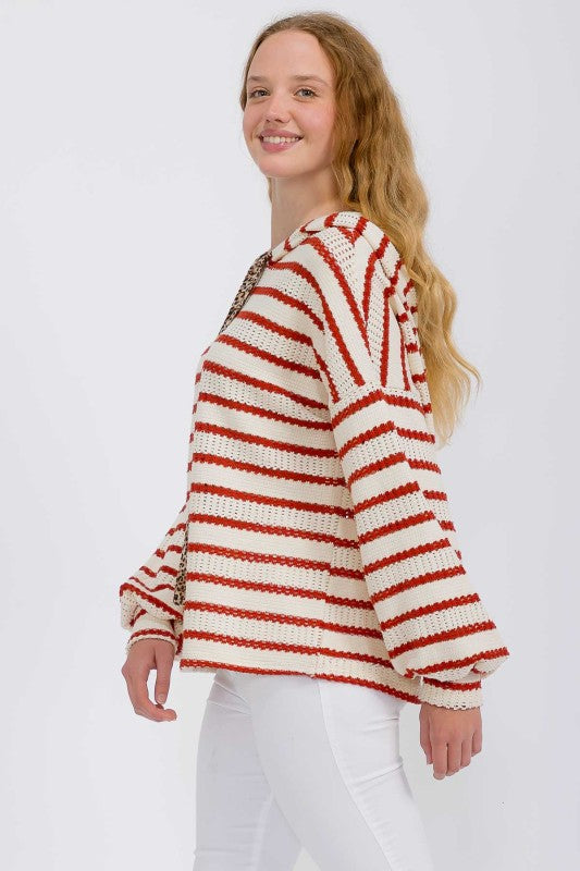 Time For Fun Rust Stripe Hoodie-[option4]-[option5]-Cute-Trendy-Shop-Womens-Boutique-Clothing-Store