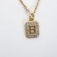 Rhinestone Initial Necklace Gold Limited Letters-B-[option4]-[option5]-Cute-Trendy-Shop-Womens-Boutique-Clothing-Store