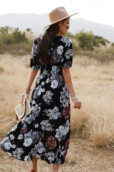 Runway Worthy Black Floral Long Dress *Online & In Store*-[option4]-[option5]-Cute-Trendy-Shop-Womens-Boutique-Clothing-Store