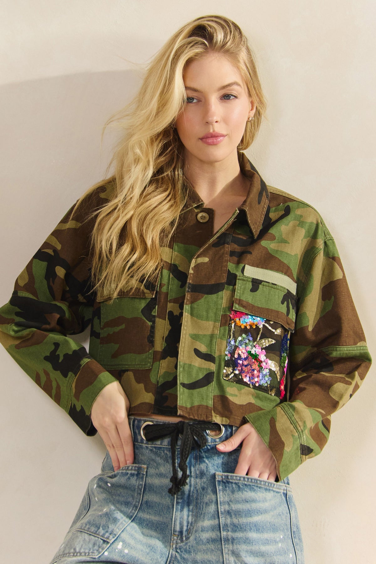 Changing the Script Camo Sequins Jacket-Cute-Trendy-Shop-Womens-Boutique-Clothing-Store