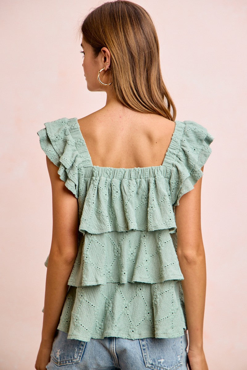 Ruffles & Romance Sage Tank Top-[option4]-[option5]-Cute-Trendy-Shop-Womens-Boutique-Clothing-Store
