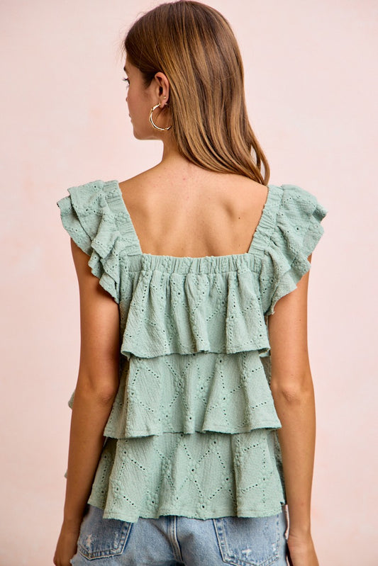 Ruffles & Romance Sage Tank Top-[option4]-[option5]-Cute-Trendy-Shop-Womens-Boutique-Clothing-Store