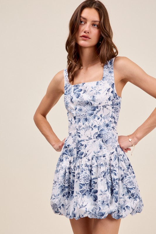 Mother's Day Tea Party Floral Bubble Dress LARGE