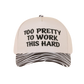 "Too Pretty To Work This Hard" Ball Cap-Zebra-[option4]-[option5]-Cute-Trendy-Shop-Womens-Boutique-Clothing-Store